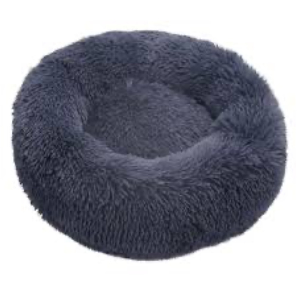 Fluffy Blue Dog Bed